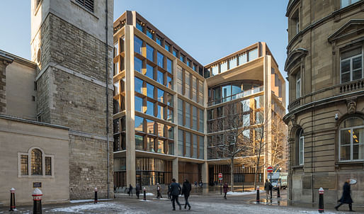 Bloomberg entrance on Queen Victoria Street. Photo: Nigel Young, Foster + Partners.