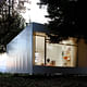 Playtime's house extension, viewed at twilight. All photos by Studio Erick Saillet.