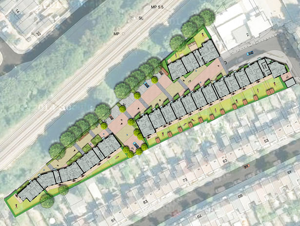 Davis Landscape Architecture Grange Road London Residential Home Zone Rendered Landscape Master Plan