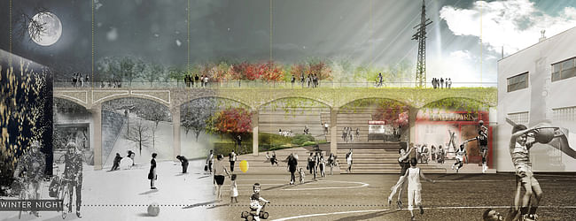 ENYA Prize, $5000: The Queensway Steps by Carrie Wilbert and Eleonore Levieux of Paris, France