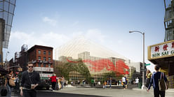 Inspired by Bamboo scaffolding, ODA designs "Dragon Gate" at the Canal Street Triangle