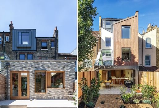 (Left) Crouch End House by CBA Ltd; (Right) Dusheiko House by Neil Dusheiko.