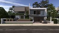 Single-family home facade design