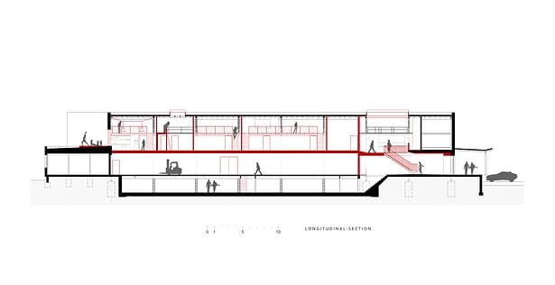 Longitudinal section henkai architekti