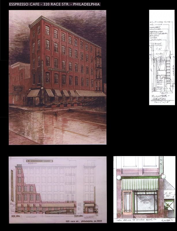 Perspective View, Elevations, Details
