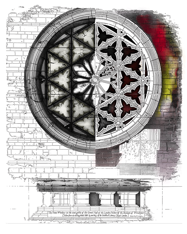 Winchester Palace, London, UK Architecture | Technical Drawing, Graphic Design