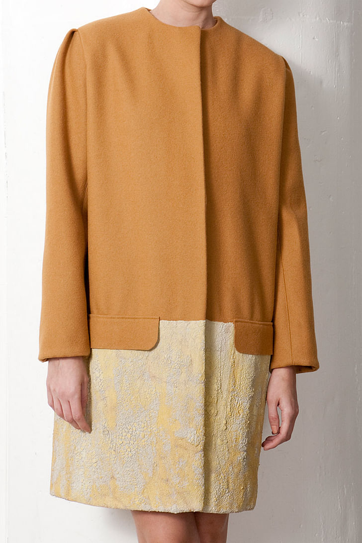 Fall/Winter 2011 Collection – felted wool coat dipped in concrete