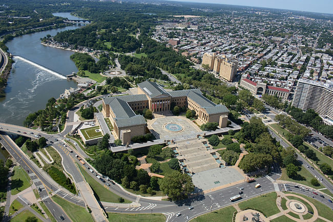 East Terrace Aerial Mockup. Image courtesy of the Philadelphia Museum of Art.