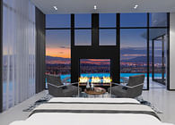 3D Rendering for Night View Bedroom Interior Design Las Vegas NV