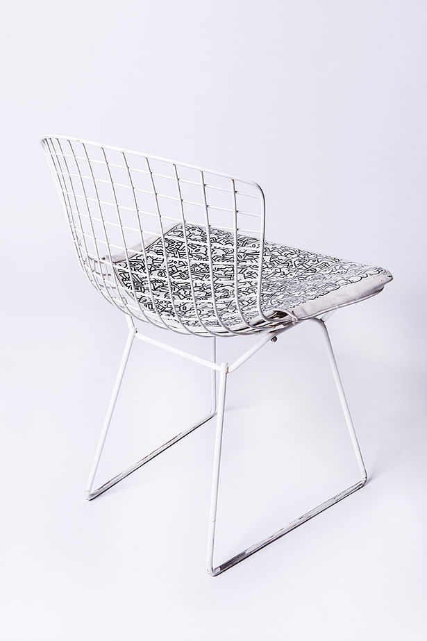 bertoia chair, painted by mike han, curated by lisa sauve, image by ryan southen