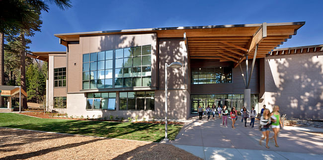 The Overcrowded Relief Grant funded classroom building at South Tahoe High School. 