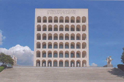 The Palazzo della Civiltà Italiana in Rome. Image courtesy Wikimedia Commons user ABerchet.