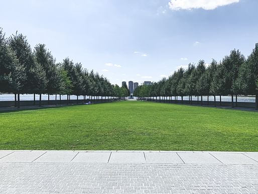 The Franklin D. Roosevelt Four Freedoms Park on Roosevelt Island in New York City, which Harriet Pattison co-designed with Louis Kahn. Image: Benjamin Hanimann via Unsplash