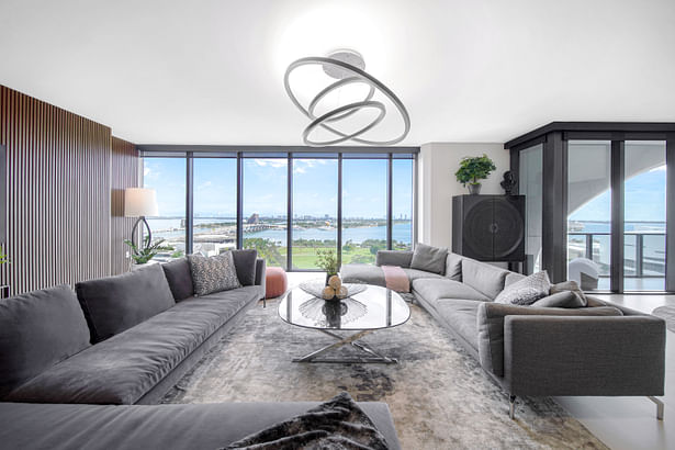 Living room custom chandelier photo by Robert Packar