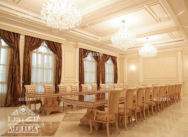 Dining room in luxury villa