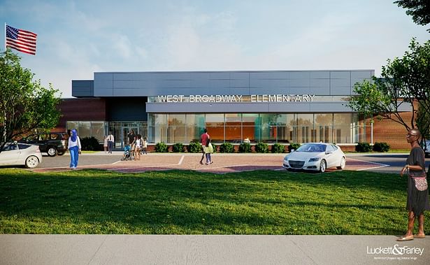 Exterior of West Broadway Elementary