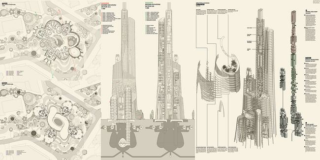 Honorable Mention: Biorefinery Skyscraper: A Carbon Negative Building For Hackney, London by Daniel Hambly (United Kingdom)