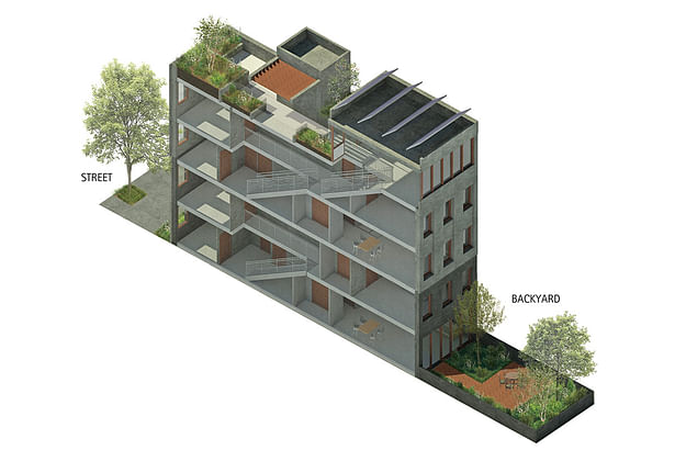 Townhouse Design 3D Cutaway