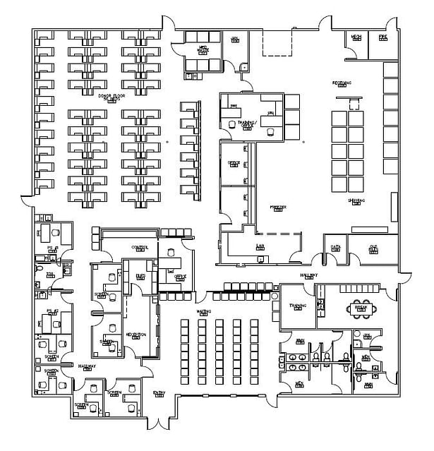 Facility plan of Everett Donor Center