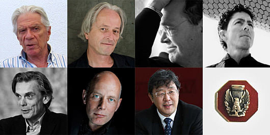 The AIA's 2013 Honorable Fellows (from top left): Zvi Hecker, Ladislav Lábus, Francisco Jose Mangado, Fernando Romero, Matthias Sauerbruch, Ben van Berkel, Siegfried Zhiqiang Wu (Images courtesy of AIA)