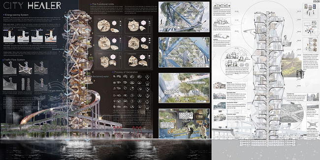 Honorable Mention: City Healer Skyscraper / Wang Changsi, Guo Fang, SiYuan Zhang (China)