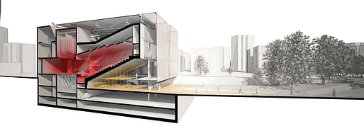 Parkopera diagram section, by Salon Architects. Image: Salon. 
