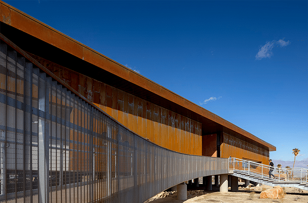 The rusted metal protects against the sun