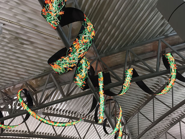 ©Daniel Canogar Tendril. Permanent Public Art by Daniel Canogar at Tampa Intl. Airport in Florida, Main Terminal