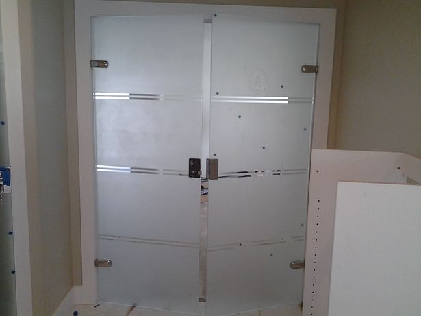 Custom interior glass doors