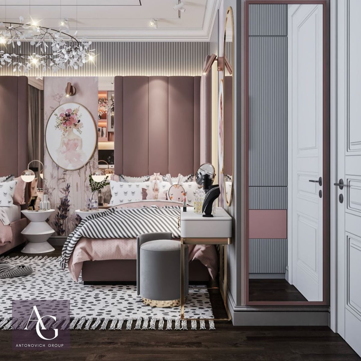 Expert Design Solution for Girls Bedroom | Luxury Antonovich Design ...