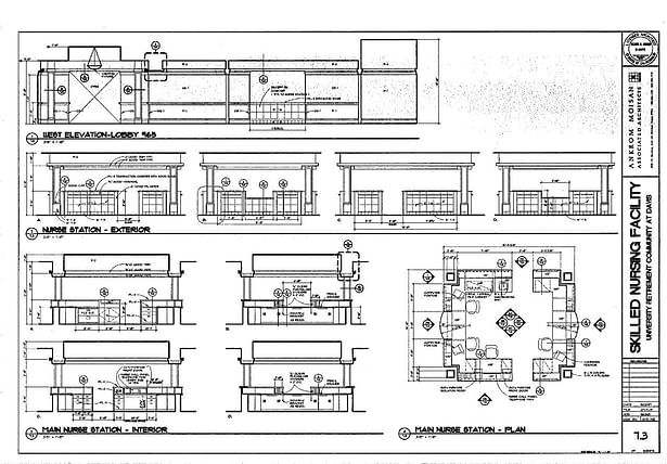 Interior Elevations- Lobby & Nurse Station Plan