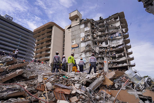 Documents show that the architect behind the collapsed Miami condominium had been suspended for designing failed structures. Image: Miami-Dade Fire Rescue/Twitter