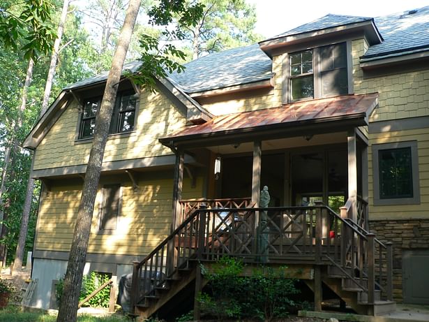 Rear view of Screened Porch Dog Trot