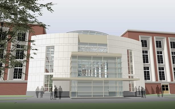 The Forum at Queens Borough Hall Exterior Perspective Main Entrance