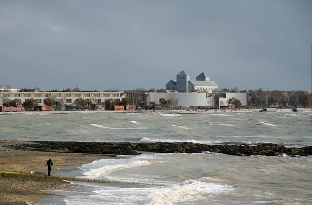 Museum building from the sea