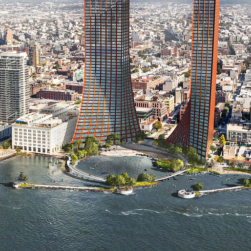 View of BIG's River Street Masterplan vision. Image courtesy of Two Trees Management.