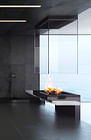 Suspended fireplace