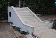 stair case external luxury villa