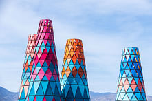 A closer look at Francis Kéré's colorful Coachella installation