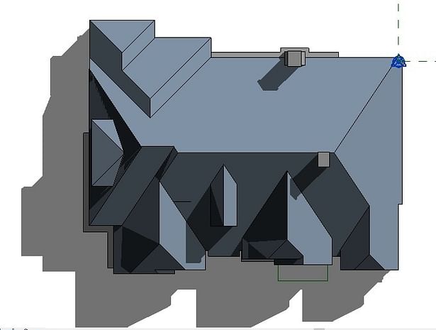 Revit roof with 3-different roof pitch & plates height