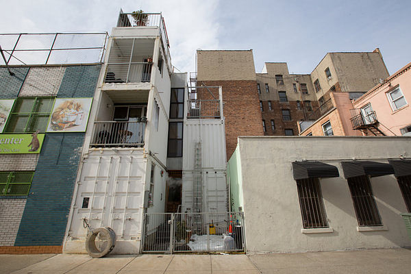David Boyle's home, made from six shipping containers, at 351 Keap Street. Ruth Fremson/The New York Times