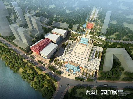 Commercial center rendering