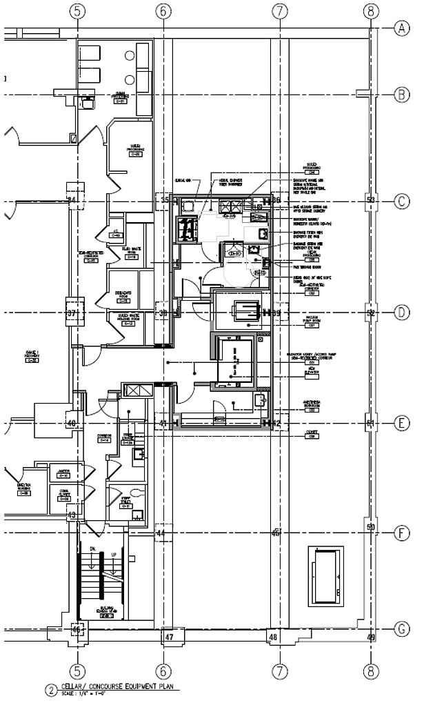 Midtown Surgery Center Cellar Concourse Floor Plan