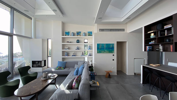 Interior View - Living Room - Skylights