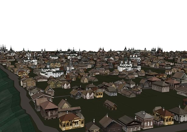3D model: city of XVII century