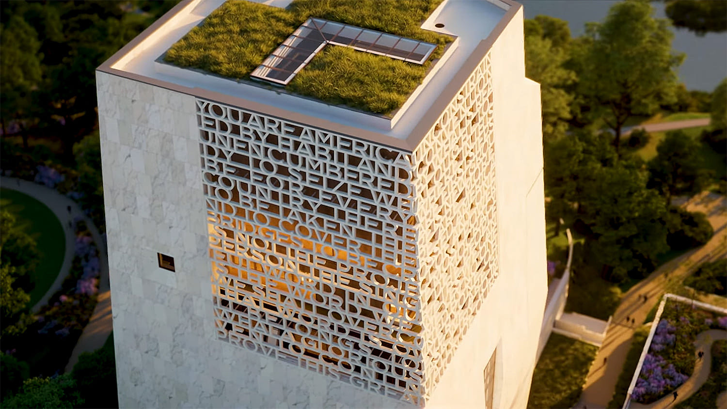 Installation of ‘You Are America’ text begins at Obama Presidential ...