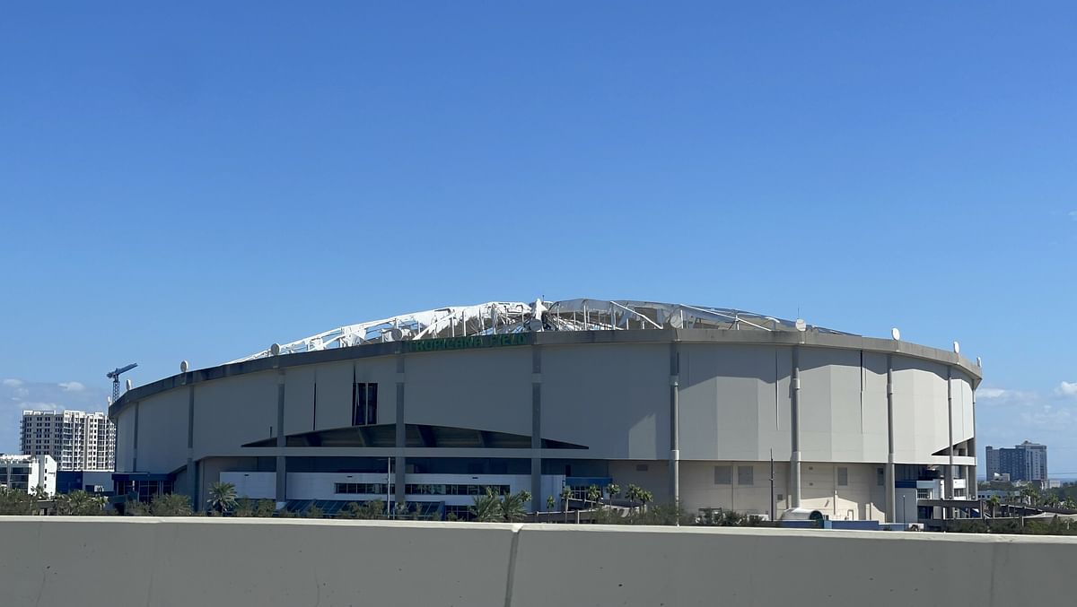 Major League Baseball says damaged Tropicana Field won’t be playable until 2026