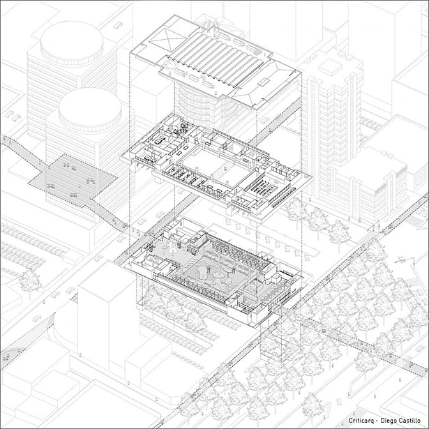 Isometric of the building in the heart of Guatemala City.