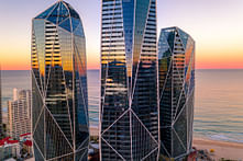 Oppenheim Architecture unveils images of their crystal quartz-inspired luxury towers in Australia