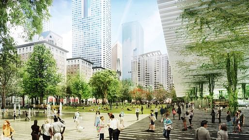 The Pershing Square Renew redesign in L.A. by Agence Ter. Rendering: Agence Ter and Team.​